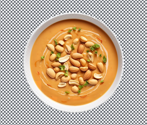 PSD delicious and yummy peanut soup isolated on transparent background