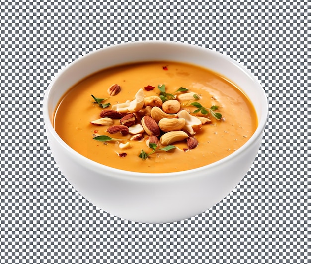 PSD delicious and yummy peanut soup isolated on transparent background