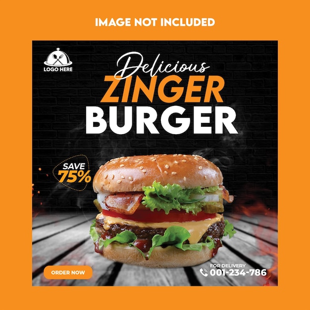 Delicious zinger burger