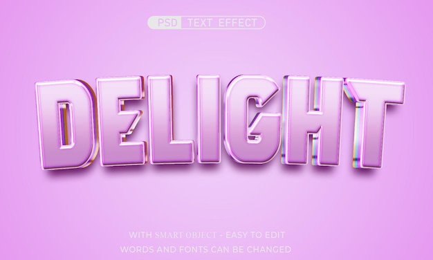 Delight text effect