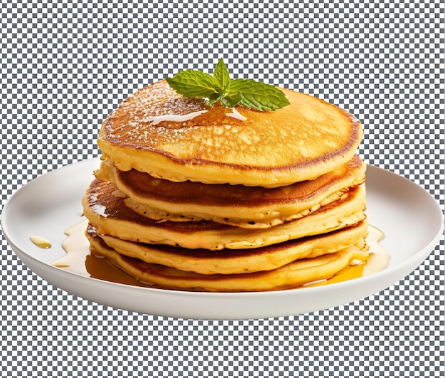 PSD delightful cornmeal pancakes isolated on transparent background