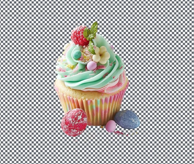 PSD delightful cupcake candy isolated on transparent background
