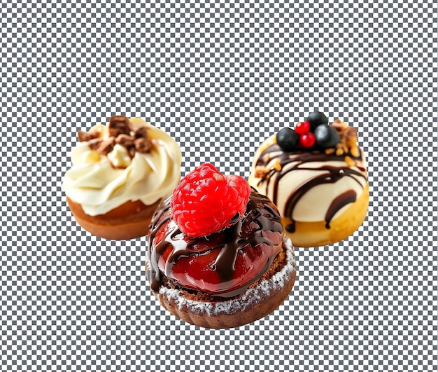 Delightful dessert crawl isolated on transparent background