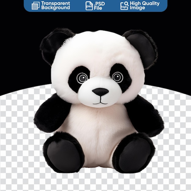 PSD delightful plush panda bear stuffed animal plaything