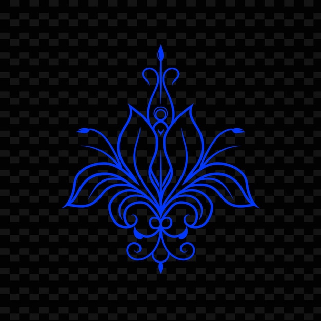 PSD delikatne logo lily crest z dekoracyjnym p creative vector design of nature collection