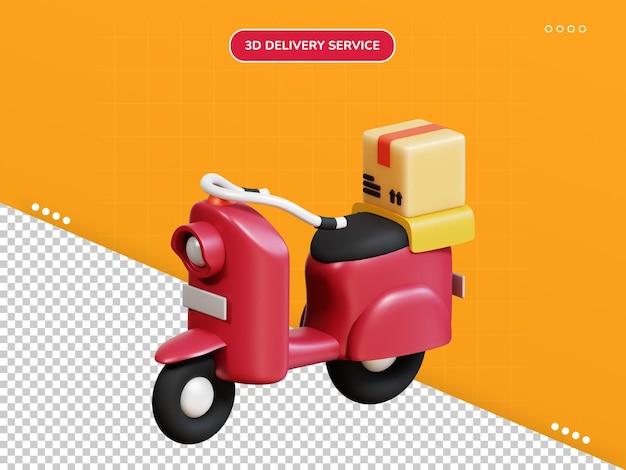 delivery bike 3d icon