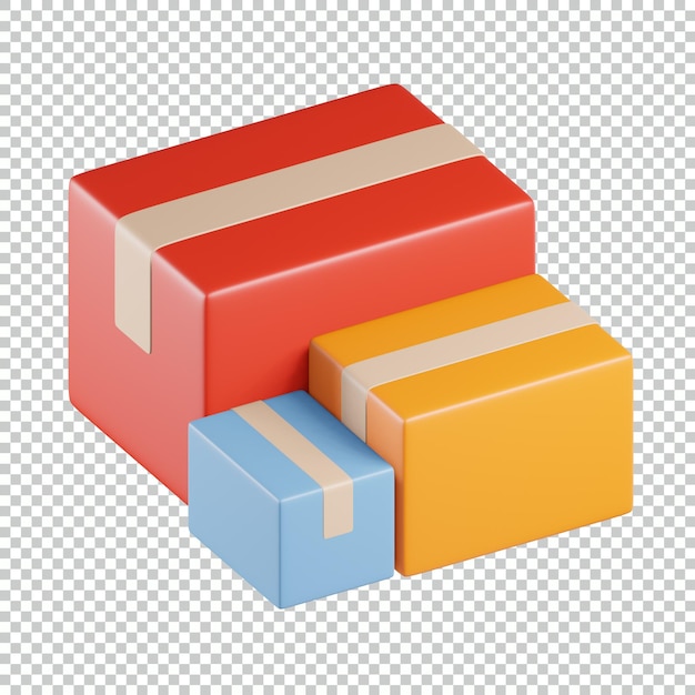 PSD delivery box 3d icon