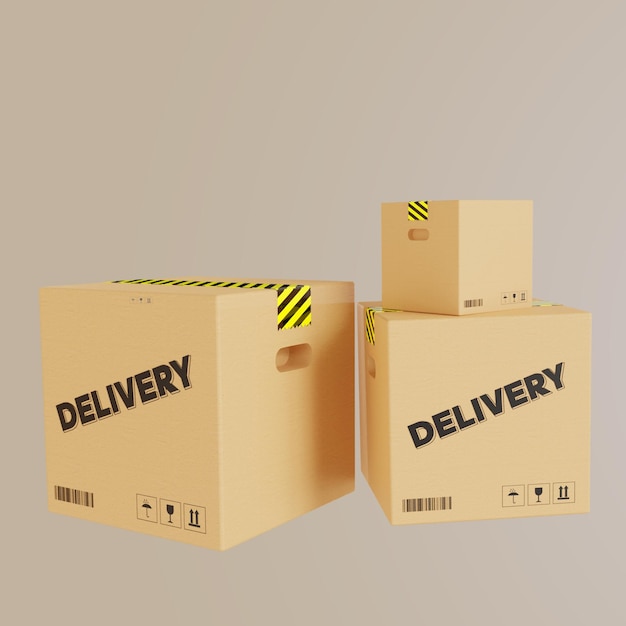 Коробка доставки 3d psd