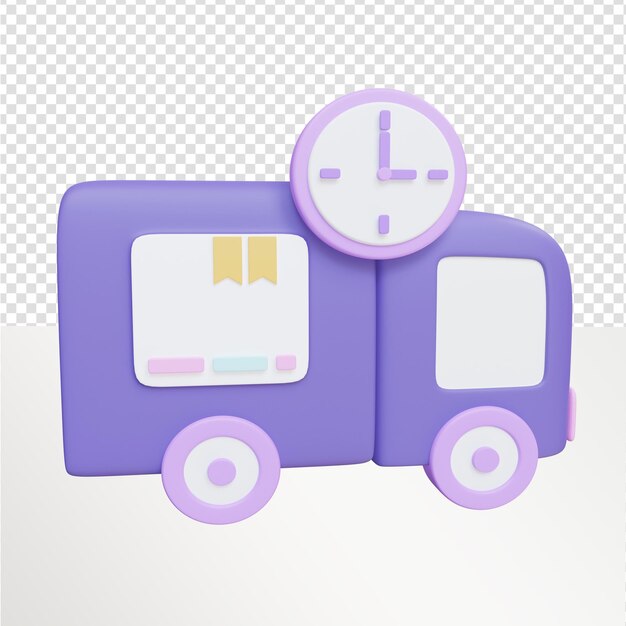 delivery car icon 3d rendering