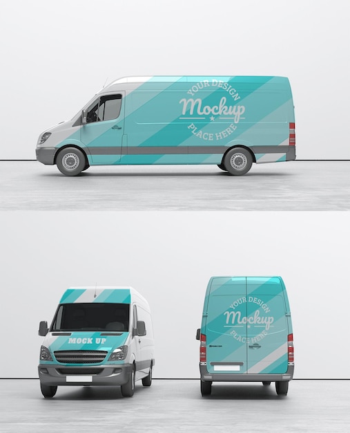 Delivery car mockup