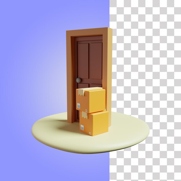 Consegna alla porta 3d icon