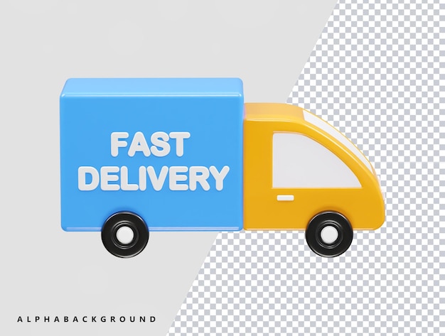 PSD delivery icon 3d illustration transparent element