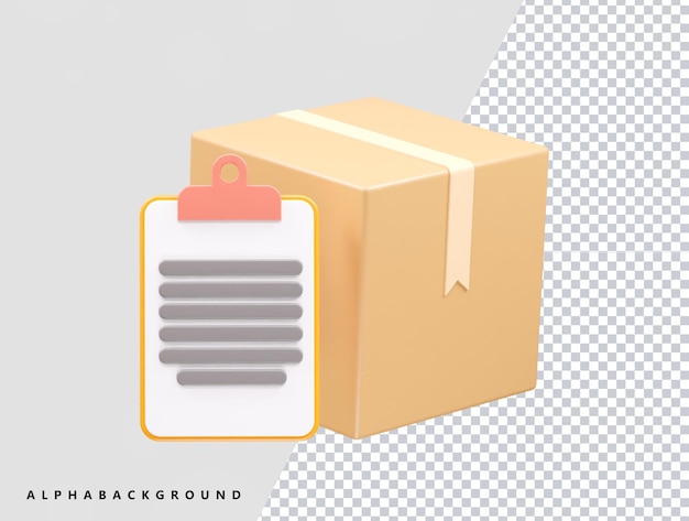 Delivery icon 3d illustration transparent element