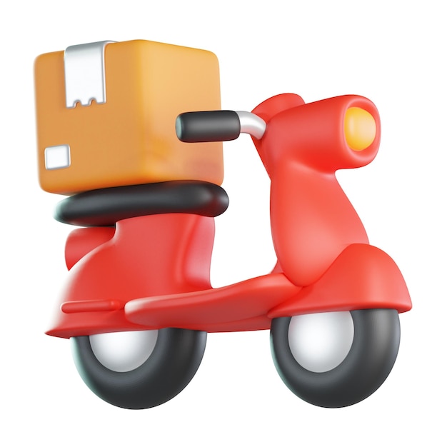 PSD delivery motorcycle scooter shopping commerce store