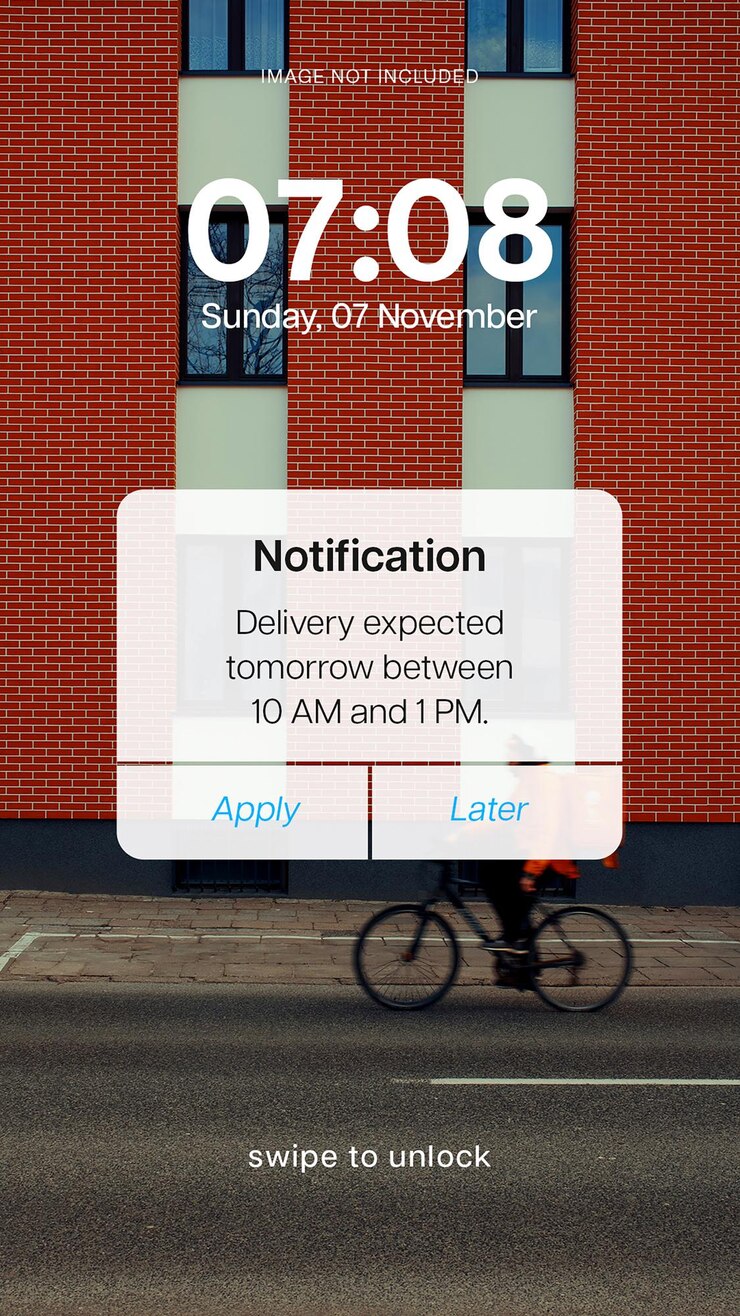 PSD delivery notification instagram story