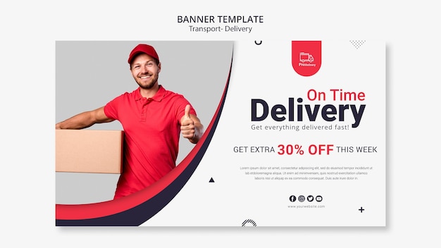 Premium PSD  Delivery service banner template