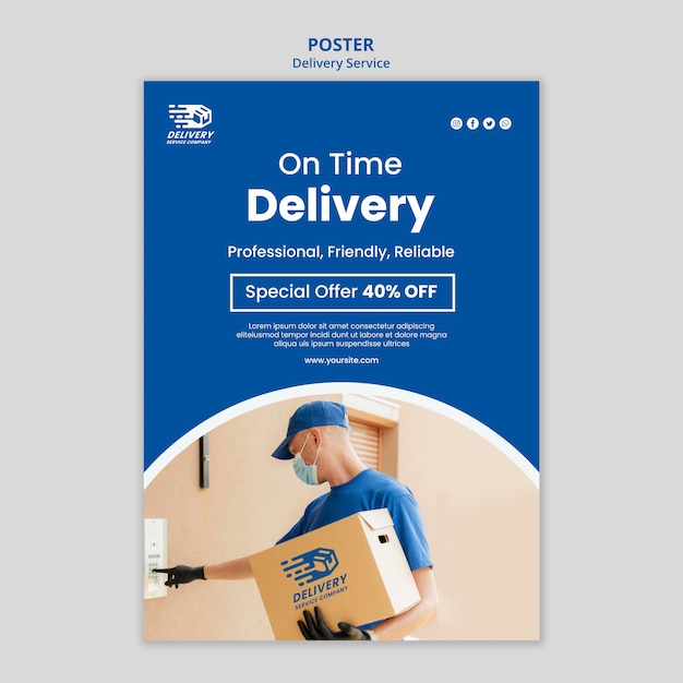 Delivery service offer poster