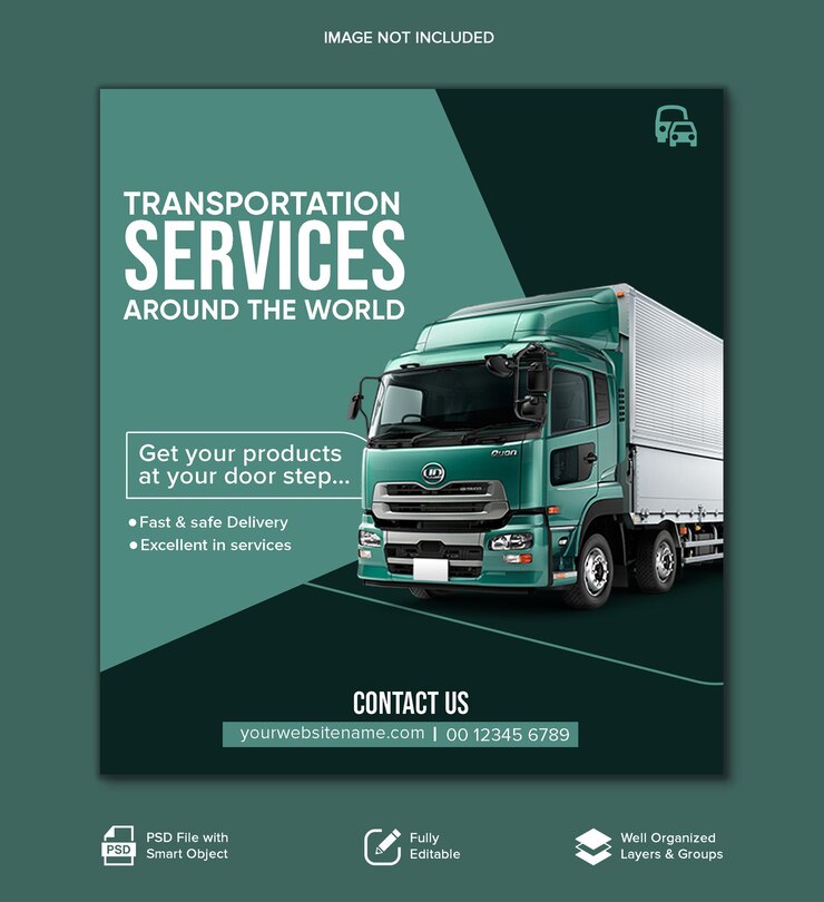 Delivery service social media post or instagram post template