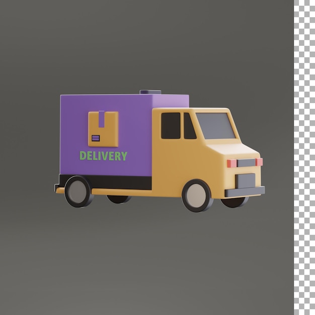 PSD delivery truck 3d illustration