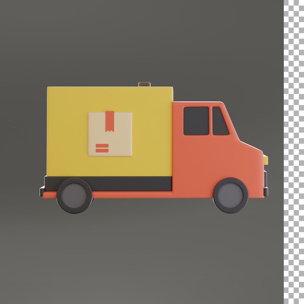 Delivery truck 3d render