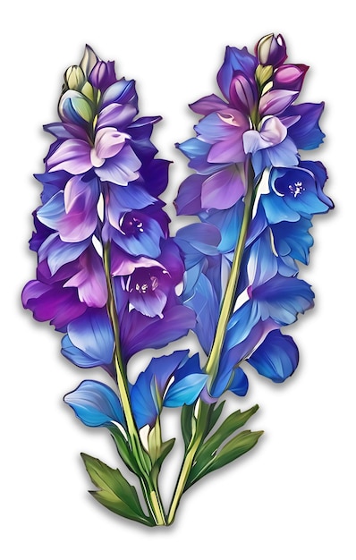 PSD delphinium flower psd