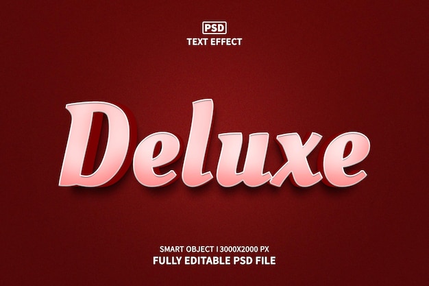 Deluxe Edytowalny Efekt Tekstowy 3d Psd