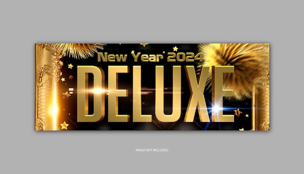 Deluxe new year facebook cover template