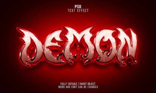 Demon 3d editable text effect