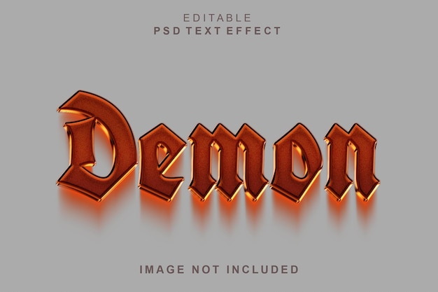 PSD demon bewerkbare 3d-teksteffect