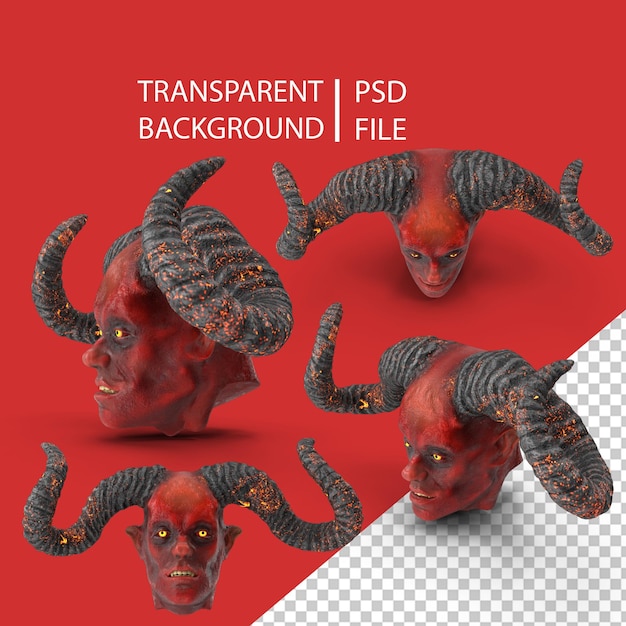 PSD demon hoofd png