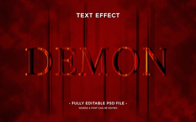 PSD demon-teksteffect