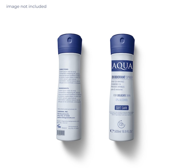 Demonstratie van een deodorantfles