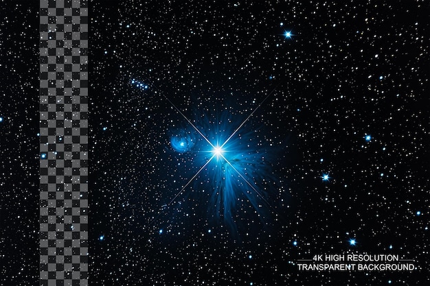 Deneb Alpha Cygni Typu A2ia Niebiesko-biały Superolbrzym Z Odległością Na Przezroczystym Tle