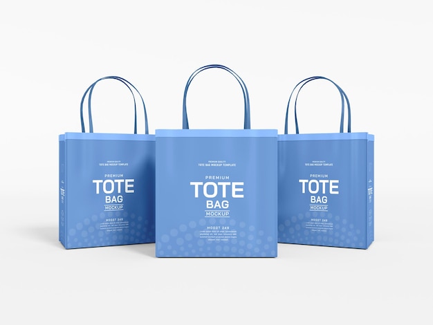 Denim jeans tote bag branding mockup