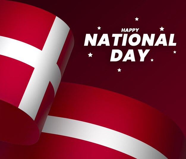 PSD デンマーク国旗要素デザイン国家独立記念日バナーリボンpsd