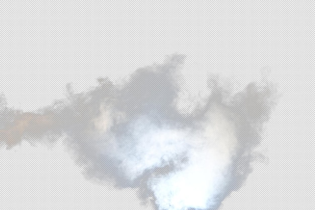 Dense Fluffy Puffs of White Smoke and Fog on transparent png Background Abstract Smoke Clouds Movement Blurred out of focus Smoking blows from machine dry ice fly fluttering in Air effect texture