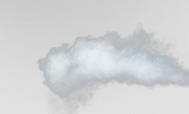 Dense fluffy puffs of white smoke and fog on transparent png background abstract smoke clouds movement blurred out of focus smoking blows from machine dry ice fly fluttering in air effect texture