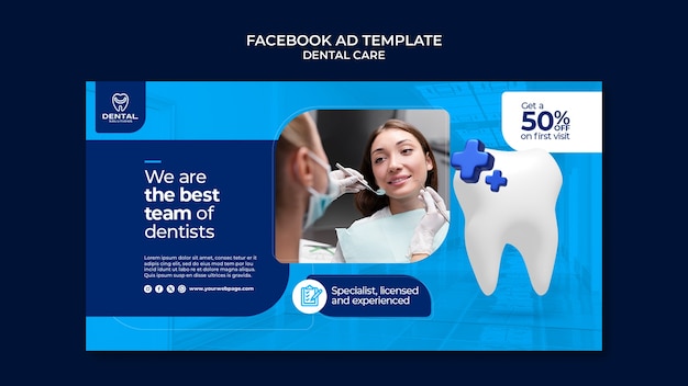 PSD dental care  facebook template