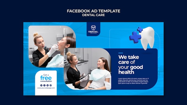 歯科医療 Facebook テンプレート