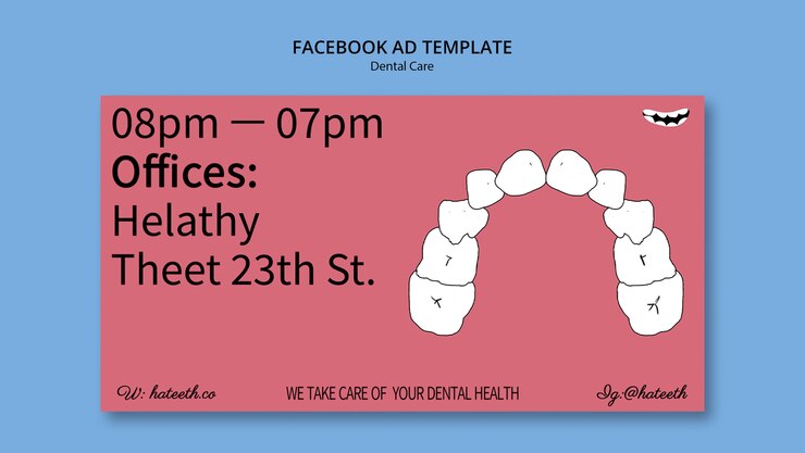 PSD dental care facebook template