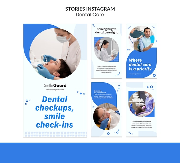 PSD dental care template design