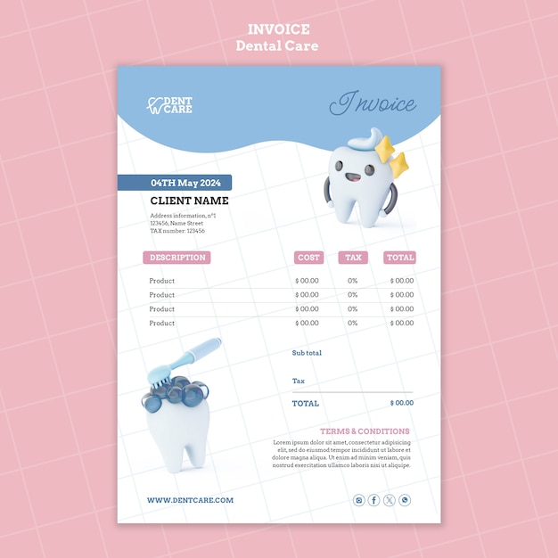 Dental care template design