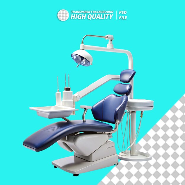 PSD dental chair on transparent background