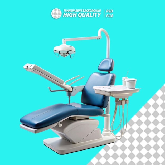 PSD dental chair on transparent background