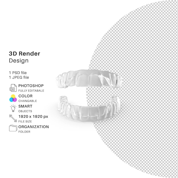 PSD dental clear aligners and teeth replacement retainer