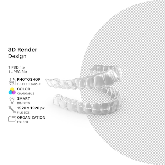 PSD dental clear aligners and teeth replacement retainer