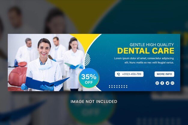 PSD dental clinic banner cover banner