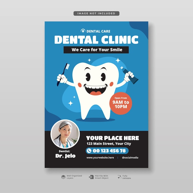 dental clinic flyer template