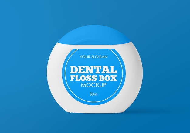 Dental floss box mockup isolated