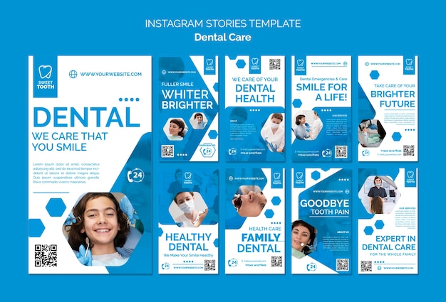 PSD dental healthcare instagram stories